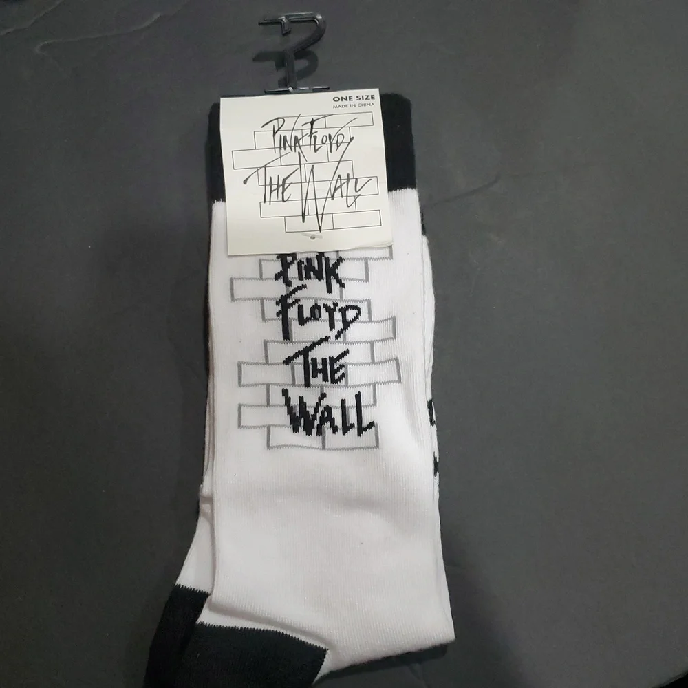 Pink Floyd white black‎ The Wall socks one size fits shoe size US 7-12 new